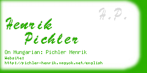 henrik pichler business card